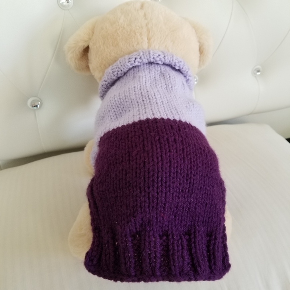 Puppy/dog knit winter sweater. Purple. New - Picture 4 of 8